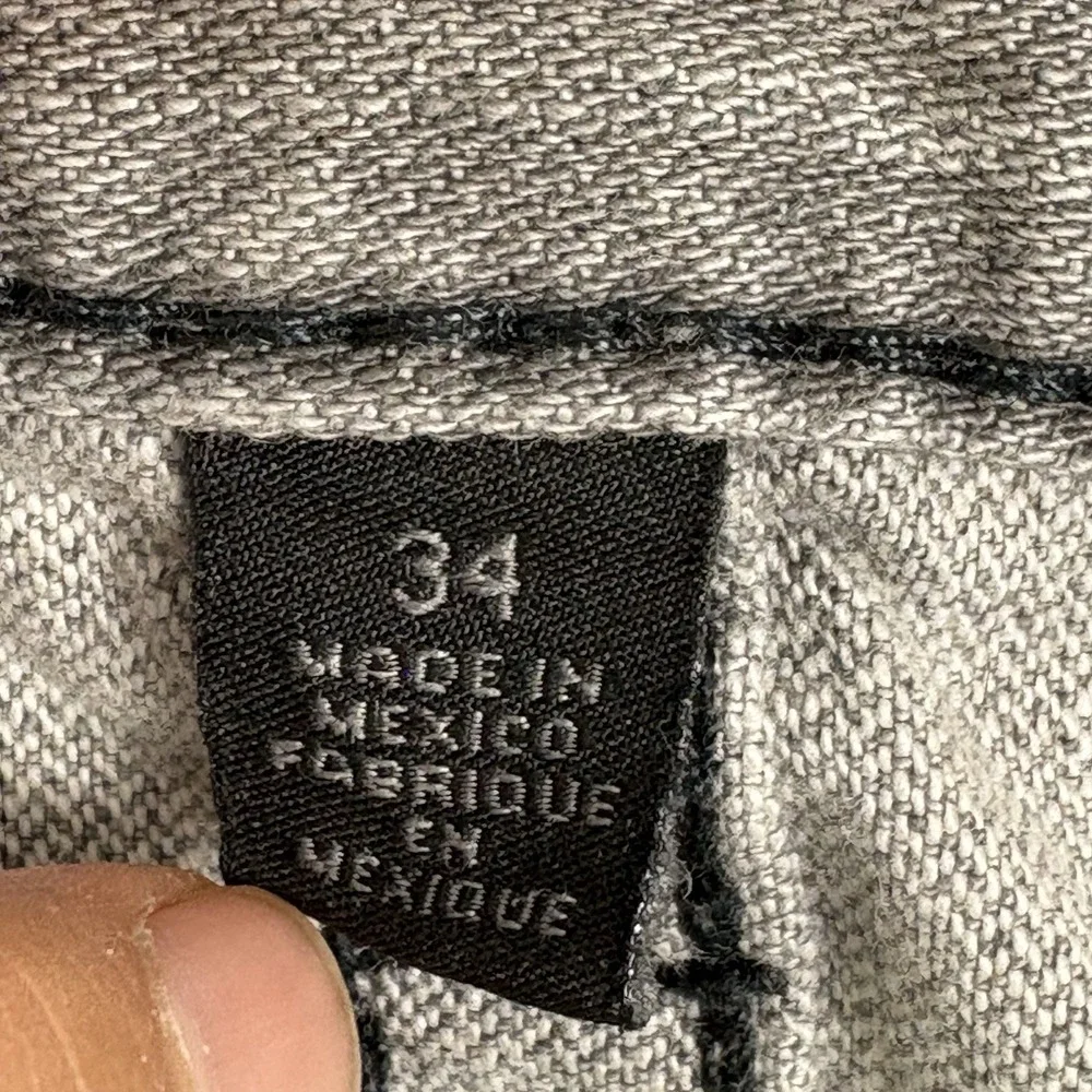True Religion Ricky Big T Flap Jeans Men's 34x34 Actual 36 Gray Straight Y2K